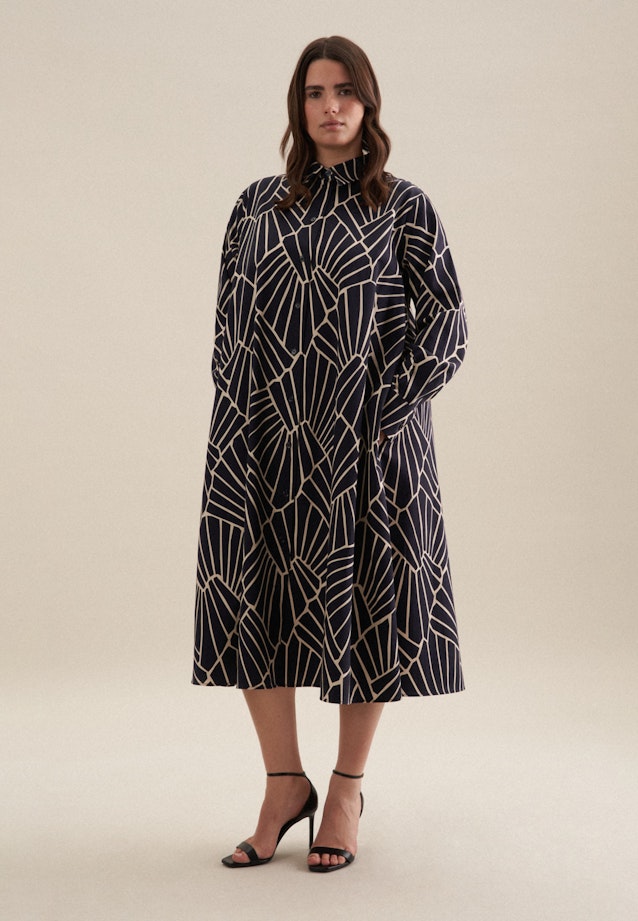 Curvy Robe Regular Manche Longue in Bleu Foncé |  Seidensticker Onlineshop