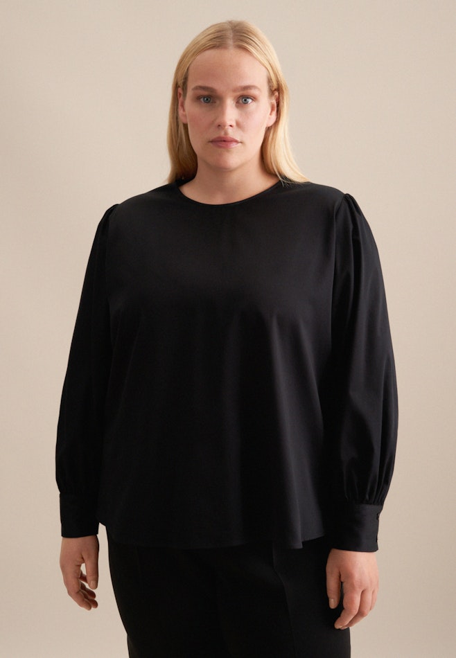 Shirtbluse Uni in Schwarz | Seidensticker Onlineshop