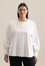 Curvy Rundhals Shirtbluse Regular in Weiß |  Seidensticker Onlineshop