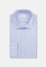 Regular Business Hemd Gestreift in Mittelblau |  Seidensticker Onlineshop