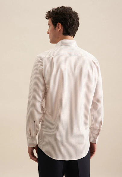 Regular Business shirt Stripes in Beige |  Seidensticker Onlineshop