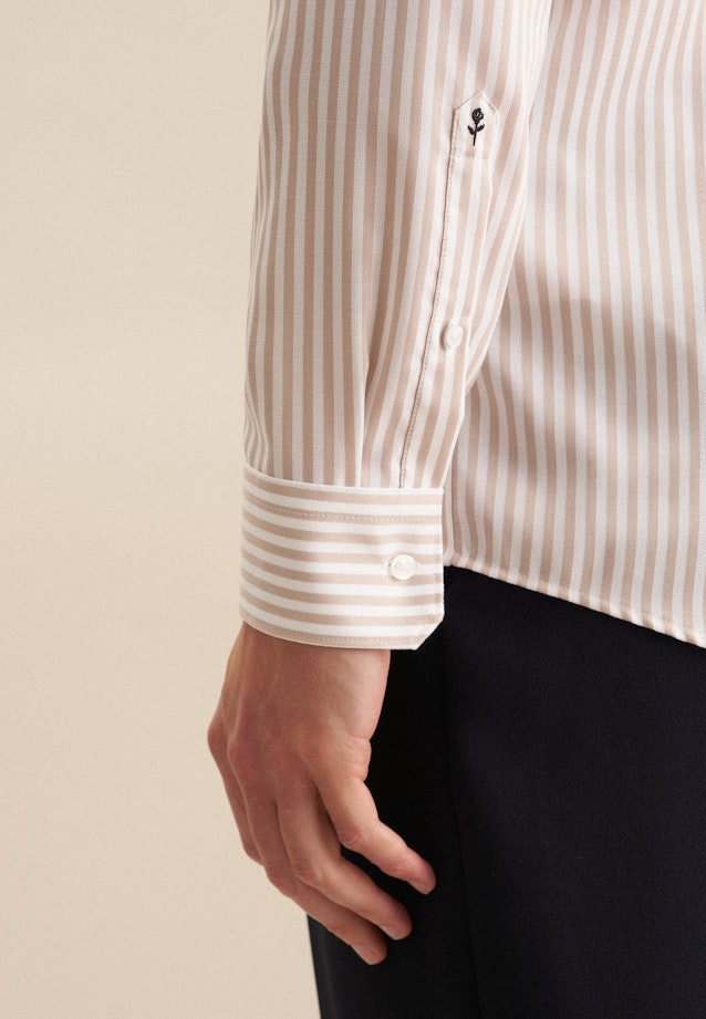 Regular Business Hemd Gestreift in Beige |  Seidensticker Onlineshop