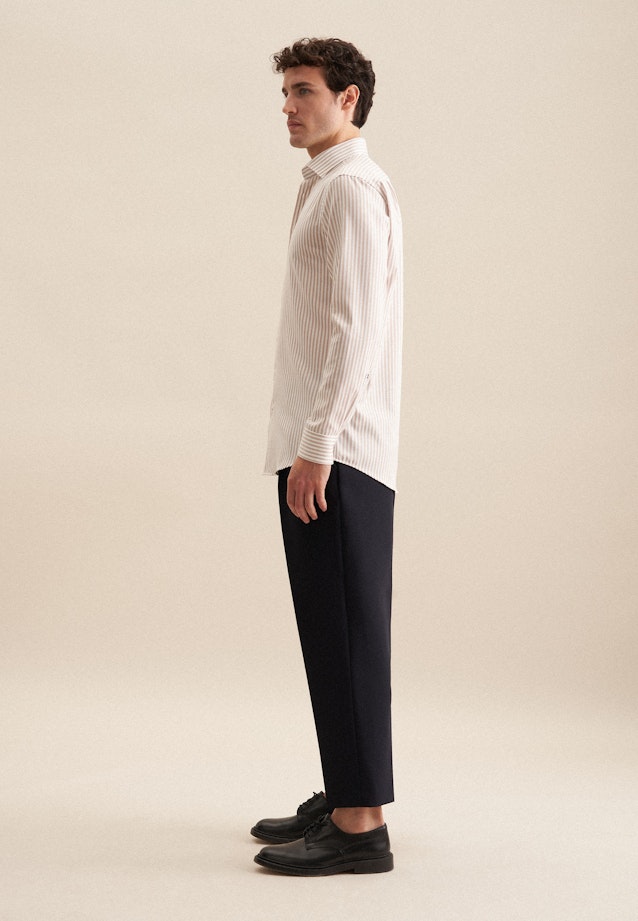 Regular Business Hemd Gestreift in Beige |  Seidensticker Onlineshop