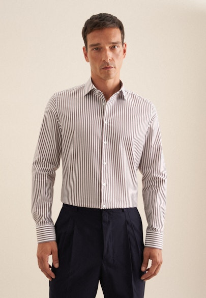 Regular Chemise d'affaires Rayures in Marron |  Seidensticker Onlineshop