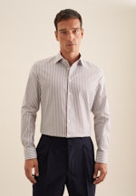 Regular Business Hemd Gestreift in Braun |  Seidensticker Onlineshop