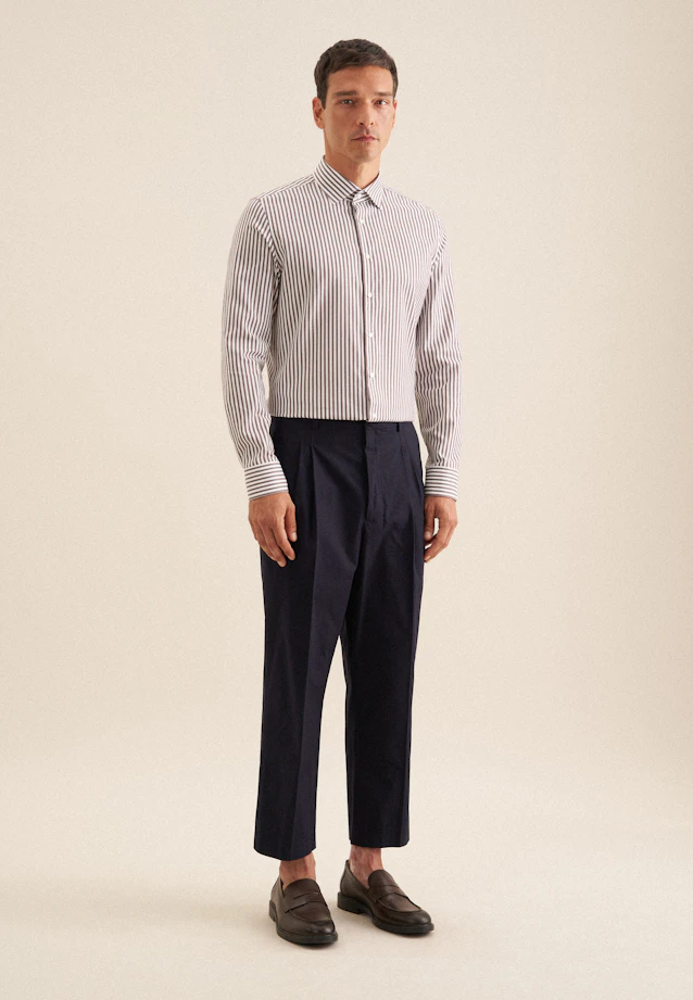 Regular Chemise d'affaires Rayures in Marron |  Seidensticker Onlineshop