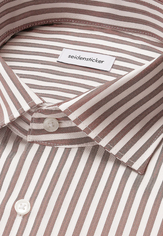Regular Chemise d'affaires Rayures dans Marron | Boutique en ligne Seidensticker