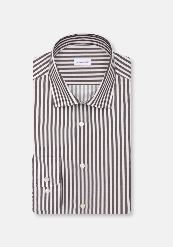 Regular Chemise d'affaires Rayures dans Marron | Boutique en ligne Seidensticker