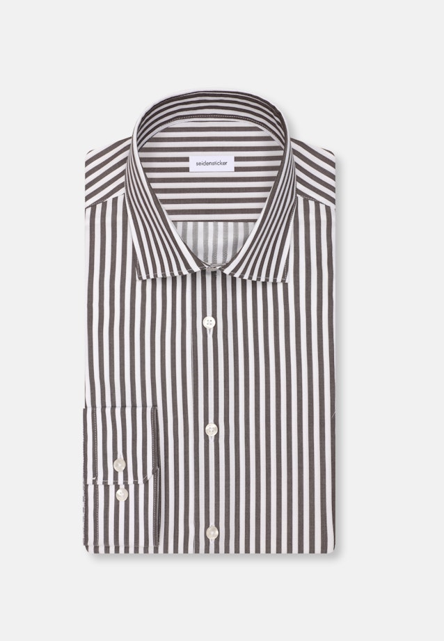 Regular Business Hemd Gestreift in Braun |  Seidensticker Onlineshop