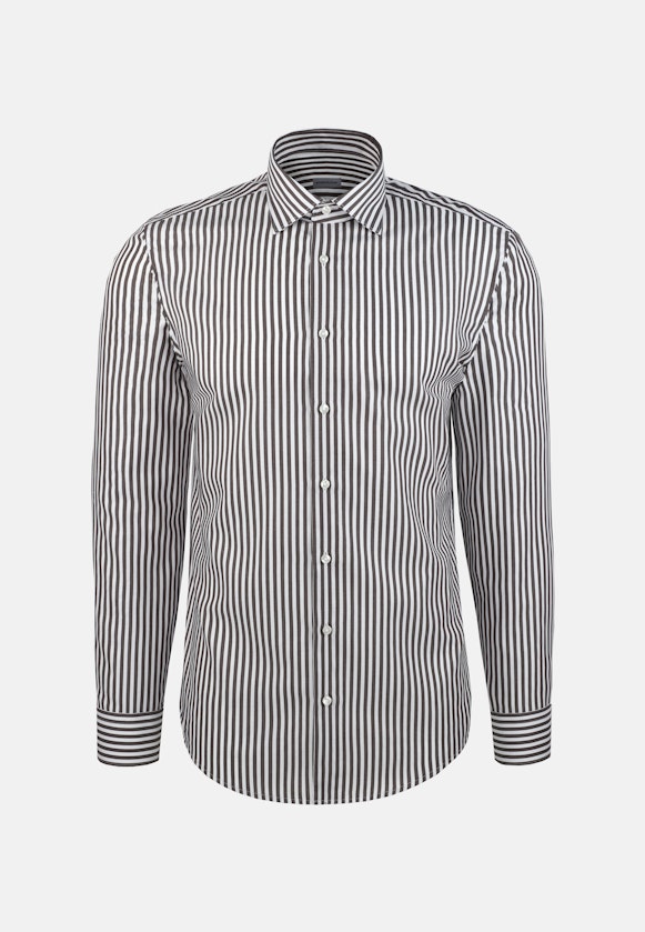 Regular Business Hemd Gestreift in Braun |  Seidensticker Onlineshop