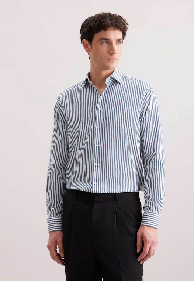 Regular Business Hemd Gestreift in Grün |  Seidensticker Onlineshop