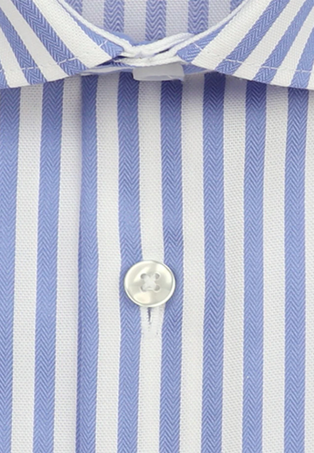 Shaped Business Hemd Gestreift in Mittelblau |  Seidensticker Onlineshop