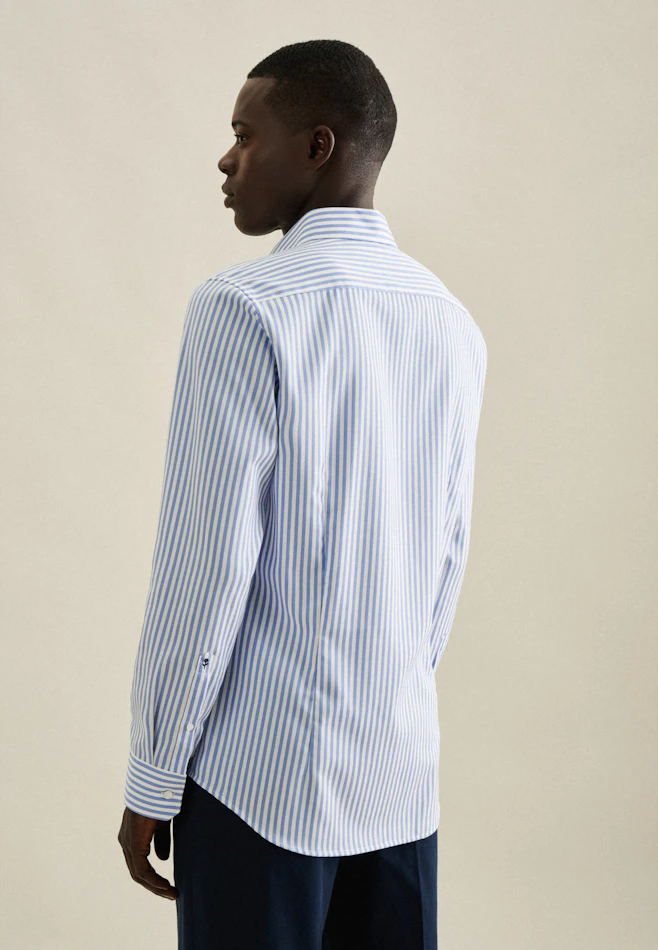 Shaped Business shirt Stripes in Light Blue | Seidensticker online shop