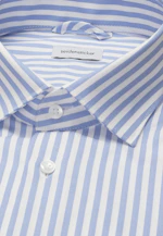 Shaped Business Hemd Gestreift in Mittelblau |  Seidensticker Onlineshop