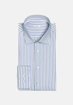 Shaped Business Hemd Gestreift in Mittelblau |  Seidensticker Onlineshop