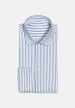 Shaped Business Hemd Gestreift in Mittelblau |  Seidensticker Onlineshop
