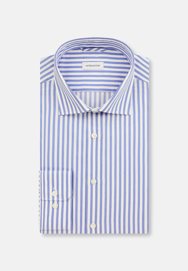 Shaped Business shirt Stripes in Light Blue | Seidensticker online shop