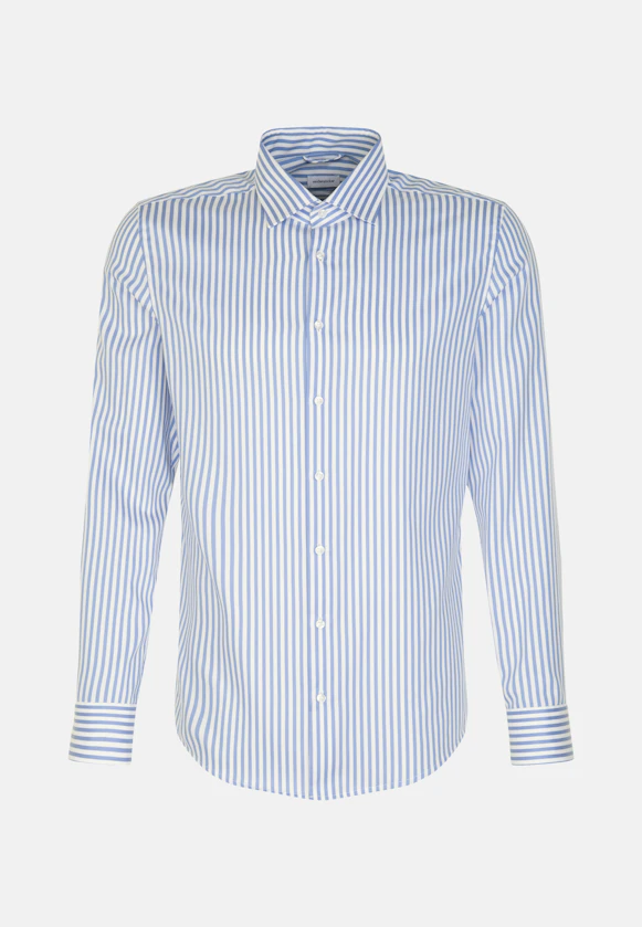 Shaped Chemise d'affaires Rayures in Bleu Moyen |  Seidensticker Onlineshop
