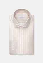 Shaped Business Hemd Gestreift in Beige |  Seidensticker Onlineshop