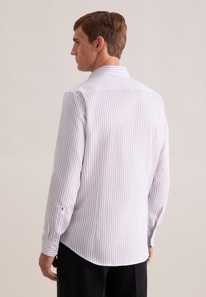 Shaped Business shirt Stripes in Grey | Seidensticker online shop