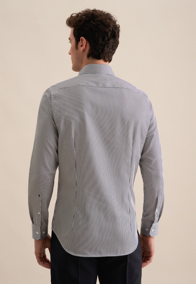 Slim Business Hemd Gestreift in Dunkelblau |  Seidensticker Onlineshop