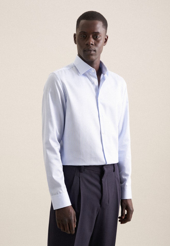 Slim Business shirt Stripes in Light Blue | Seidensticker online shop