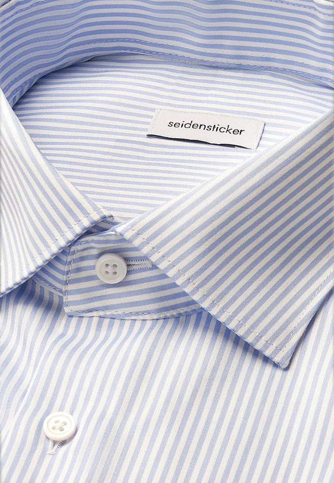 Slim Business Hemd Gestreift in Mittelblau | Seidensticker Onlineshop