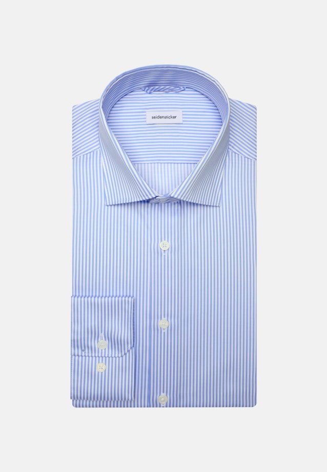 Slim Business Hemd Gestreift in Mittelblau |  Seidensticker Onlineshop