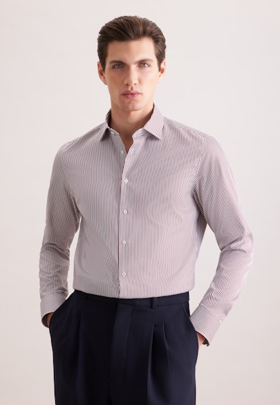 Slim Business Hemd Gestreift in Rot |  Seidensticker Onlineshop