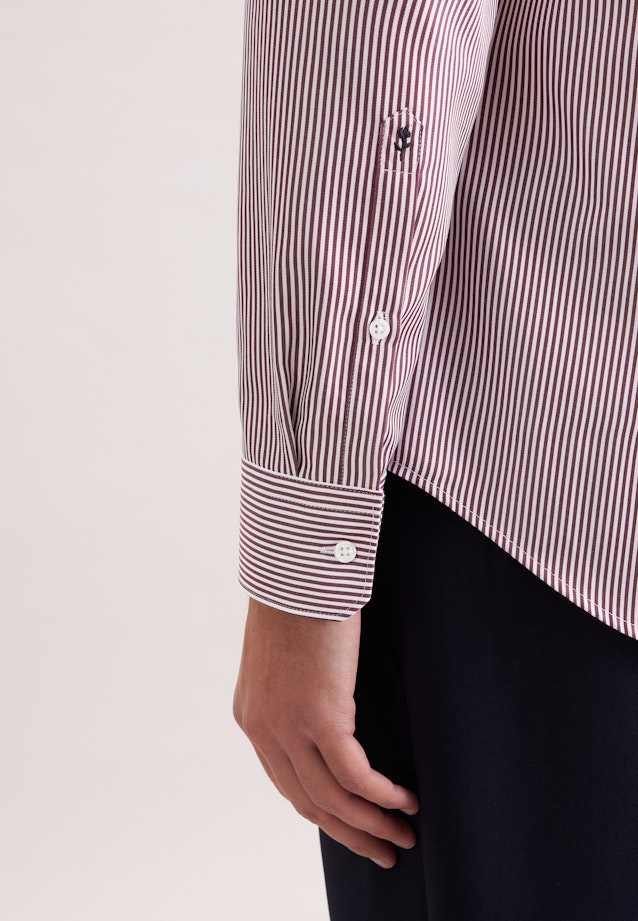 Slim Business Hemd Gestreift in Rot |  Seidensticker Onlineshop