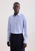 Slim Business Hemd Gestreift in Mittelblau |  Seidensticker Onlineshop