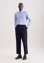 Slim Business Hemd Gestreift in Mittelblau |  Seidensticker Onlineshop