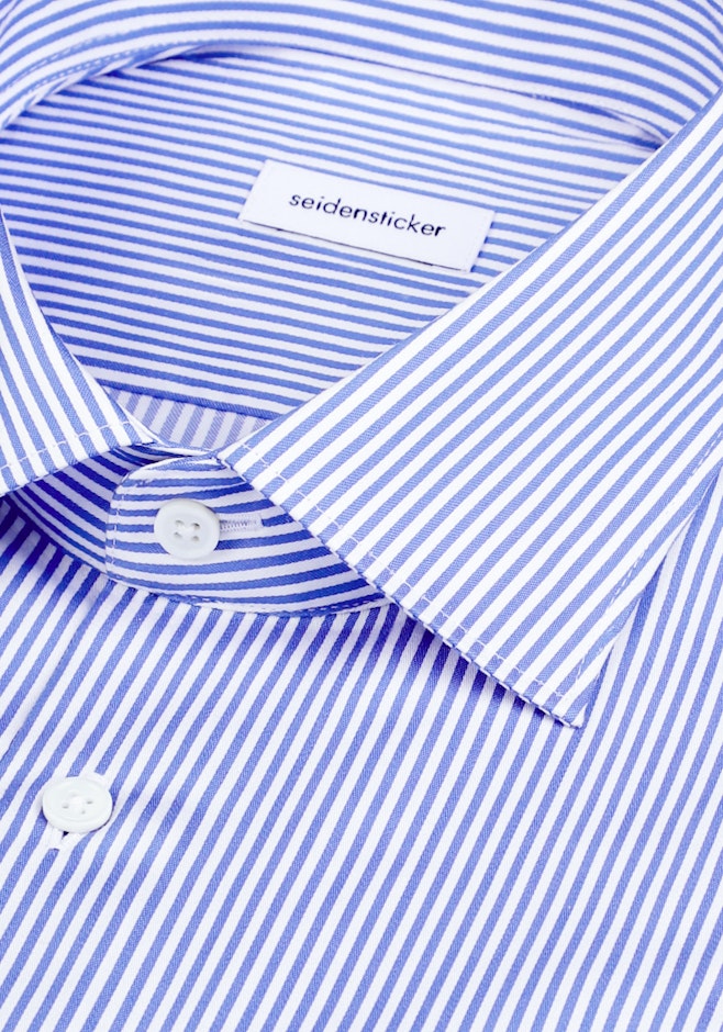 Slim Business shirt Stripes in Mittelblau | Seidensticker online shop