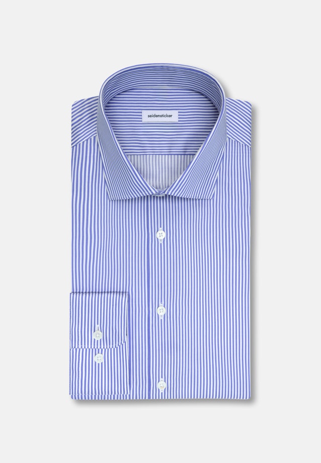 Slim Business Hemd Gestreift in Mittelblau |  Seidensticker Onlineshop