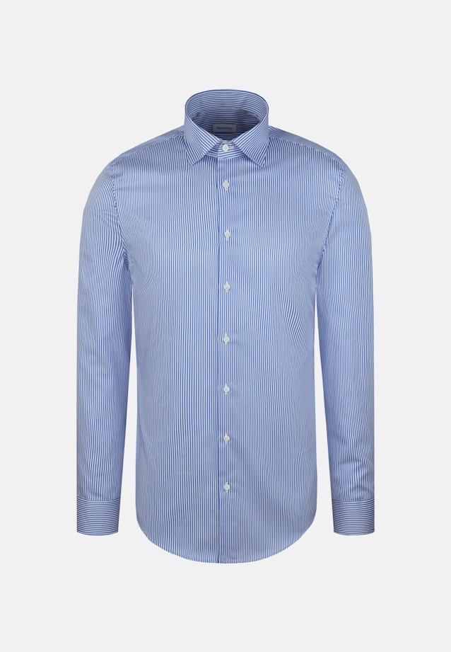Slim Business Hemd Gestreift in Mittelblau |  Seidensticker Onlineshop