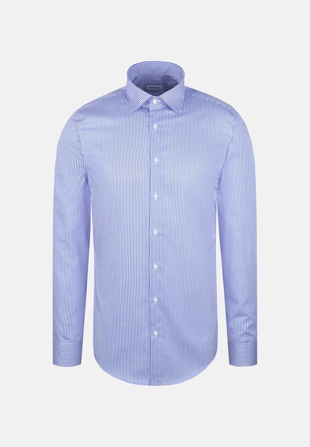 Slim Business Hemd Gestreift in Mittelblau |  Seidensticker Onlineshop