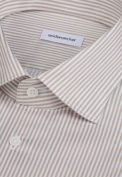 Slim Business Hemd Gestreift in Beige |  Seidensticker Onlineshop
