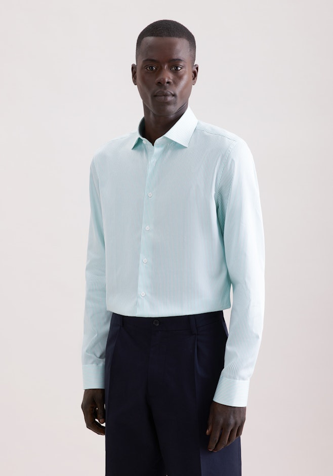 Slim Chemise d'affaires Rayures dans Vert | Boutique en ligne Seidensticker