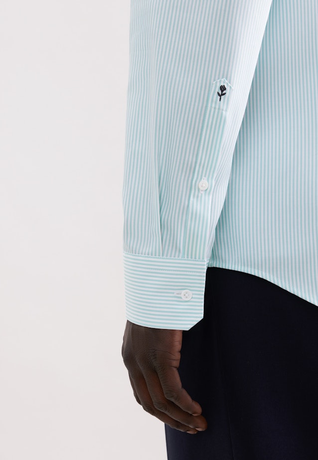 Slim Business Hemd Gestreift in Grün |  Seidensticker Onlineshop