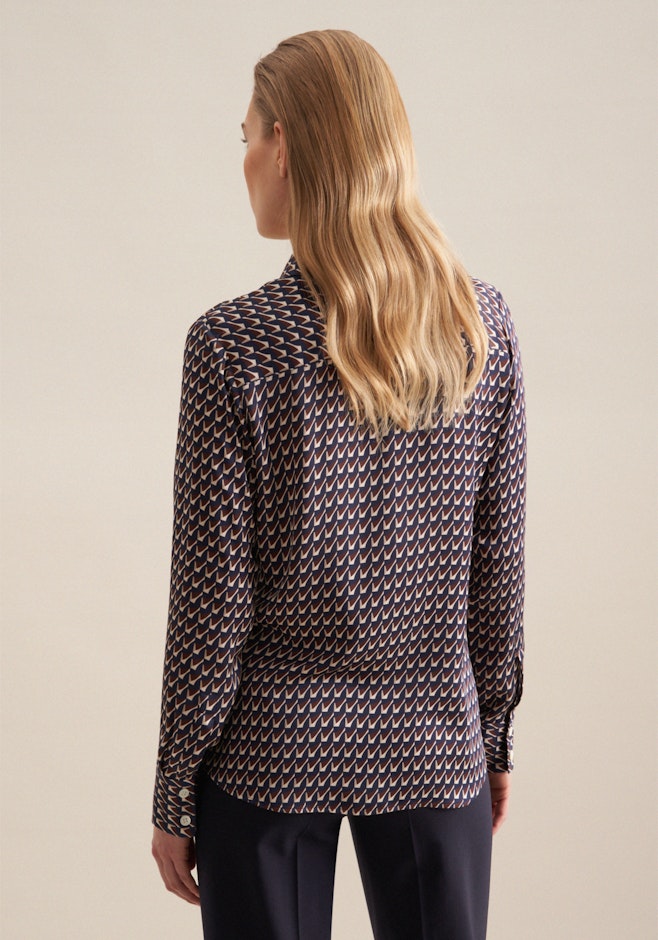 Hemdbluse Druck in Dunkelblau | Seidensticker Onlineshop