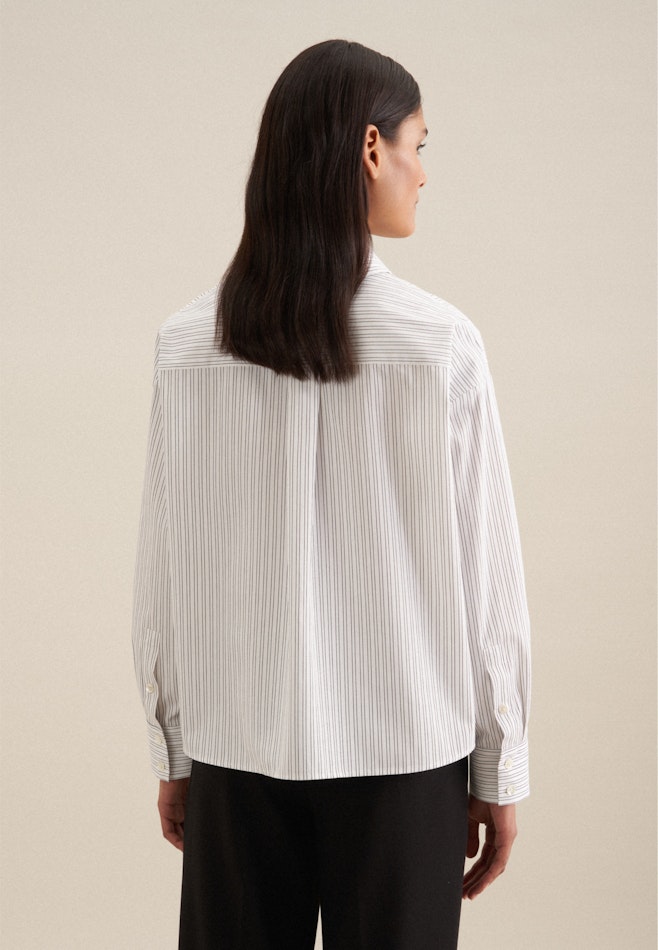 Long sleeve Twill Shirt Blouse in White | Seidensticker online shop