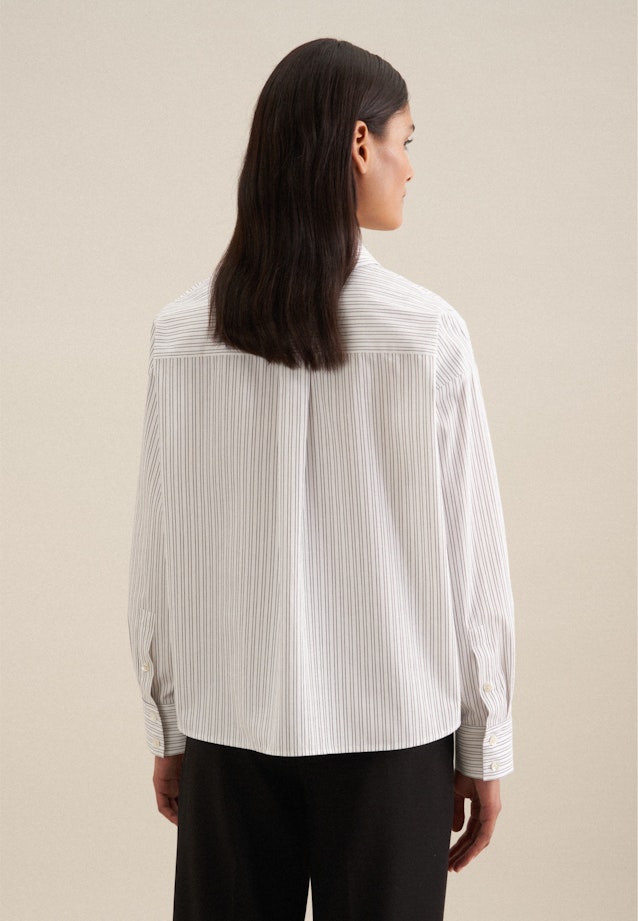 Long sleeve Twill Shirt Blouse in White |  Seidensticker Onlineshop