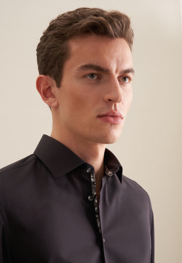 Slim Business shirt Uni in Black |  Seidensticker Onlineshop
