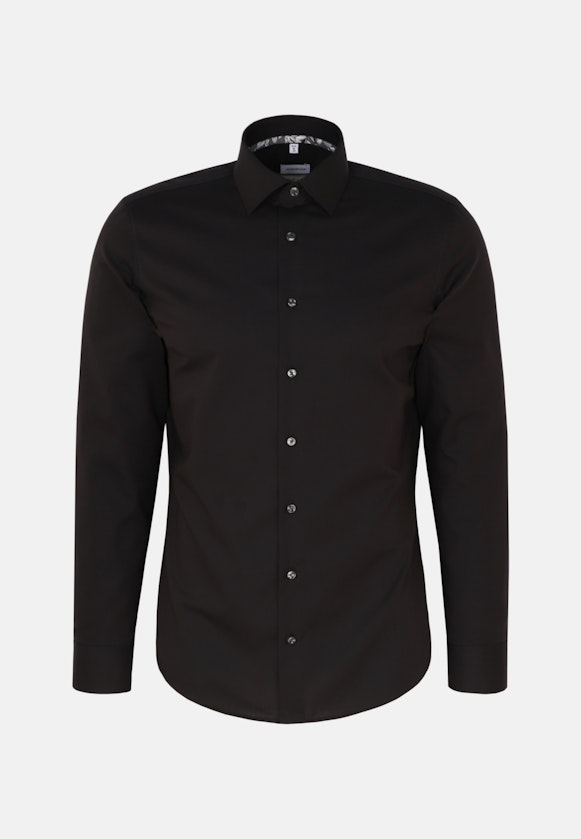 Slim Business Hemd Uni in Schwarz |  Seidensticker Onlineshop