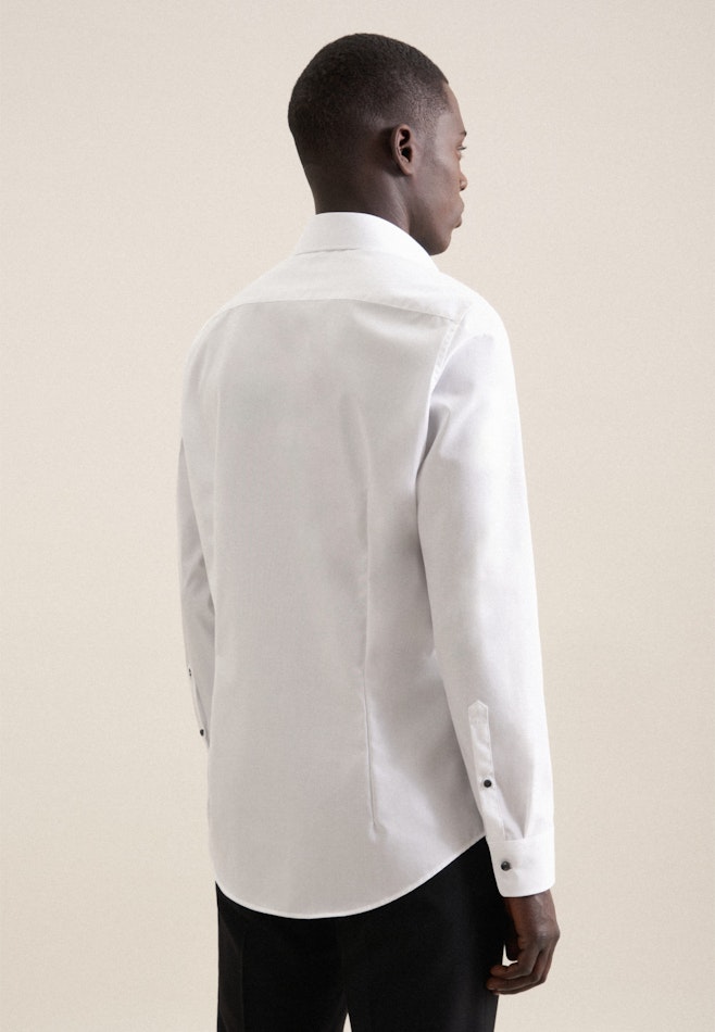 Non-iron Structure Business Shirt in Slim with Kent-Collar in White | Seidensticker online shop