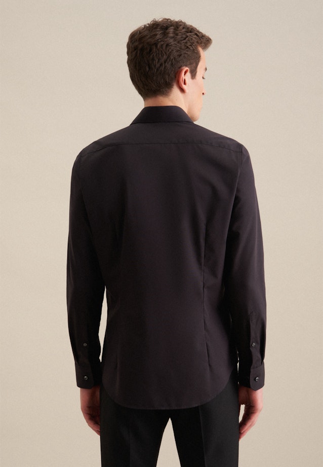 Shaped Business shirt Uni in Black |  Seidensticker Onlineshop