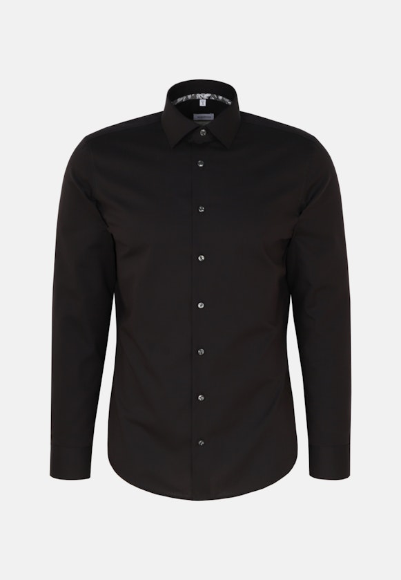 Shaped Business shirt Uni in Black |  Seidensticker Onlineshop