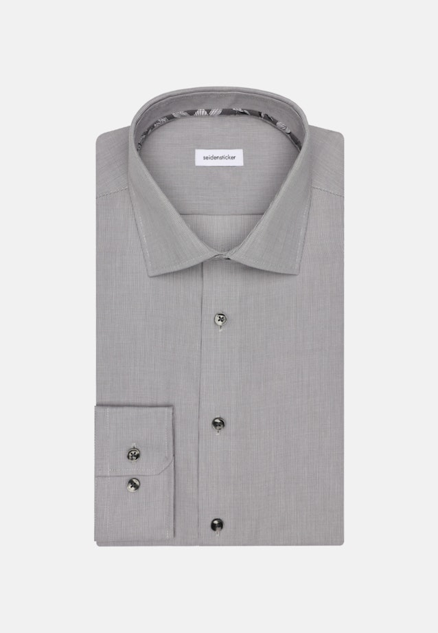 Chemise Business Shaped Structuré Col Kent in Gris |  Seidensticker Onlineshop