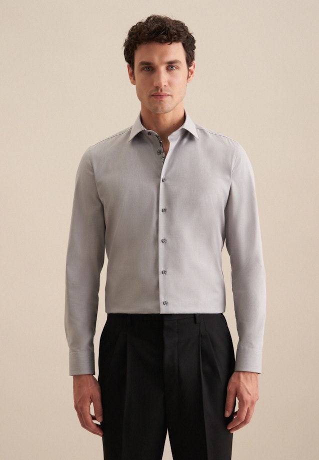 X-Slim Business Hemd Uni in Grau |  Seidensticker Onlineshop