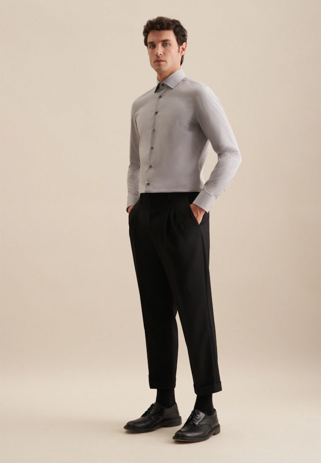 X-Slim Business shirt Uni in Grey |  Seidensticker Onlineshop